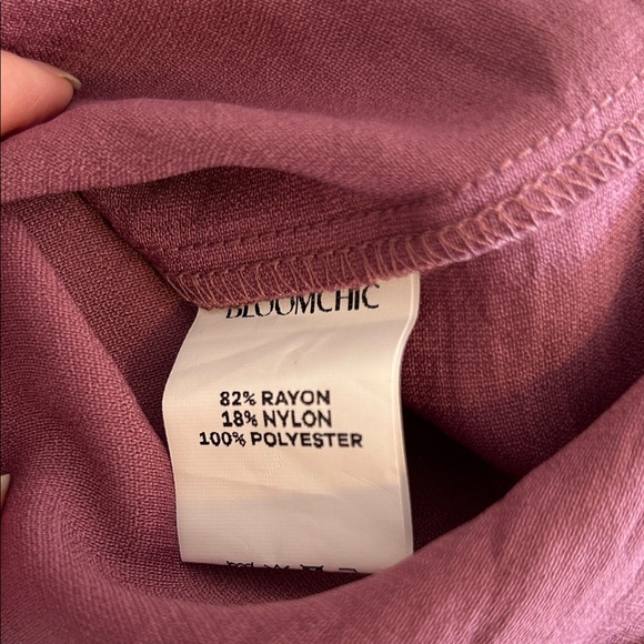 BloomChic Dusty Purple Boho Lace Tie Neck Blouse New 22-24 (3X) - Picture 8 of 10